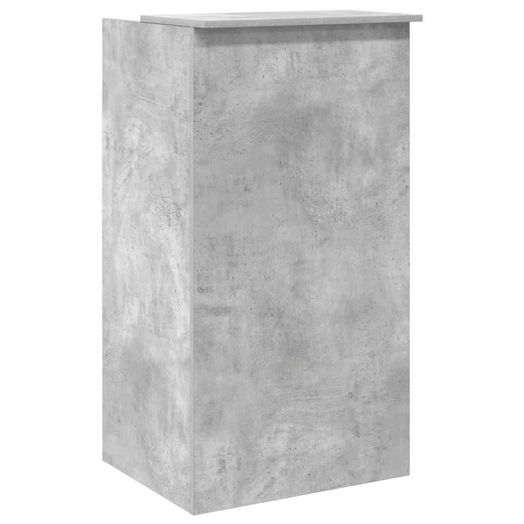 Reception Desk Concrete Grey 55x50x103.5 cm Engineered Wood